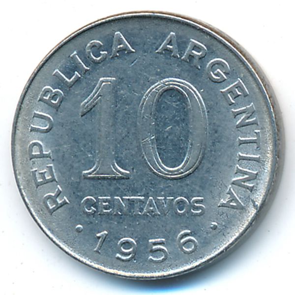 Аргентина, 10 сентаво (1956 г.)