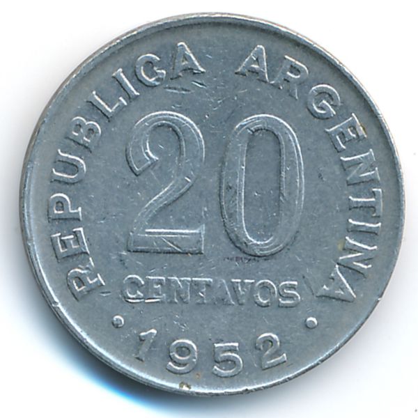 Аргентина, 20 сентаво (1952 г.)