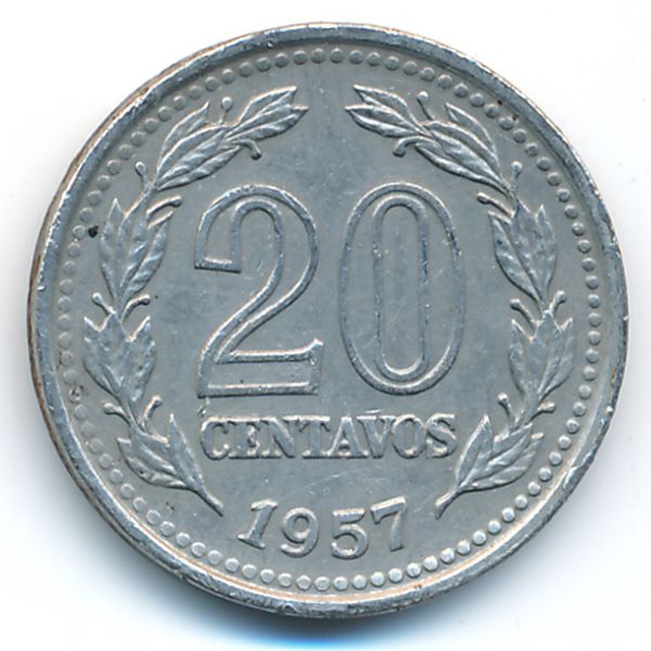 Аргентина, 20 сентаво (1957 г.)