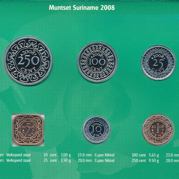 Суринам, Набор монет (2008 г.)