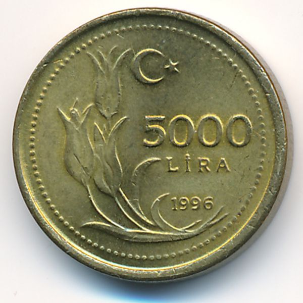 Турция, 5000 лир (1996 г.)