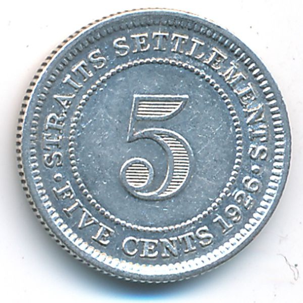 Стрейтс-Сетлментс, 5 центов (1926 г.)