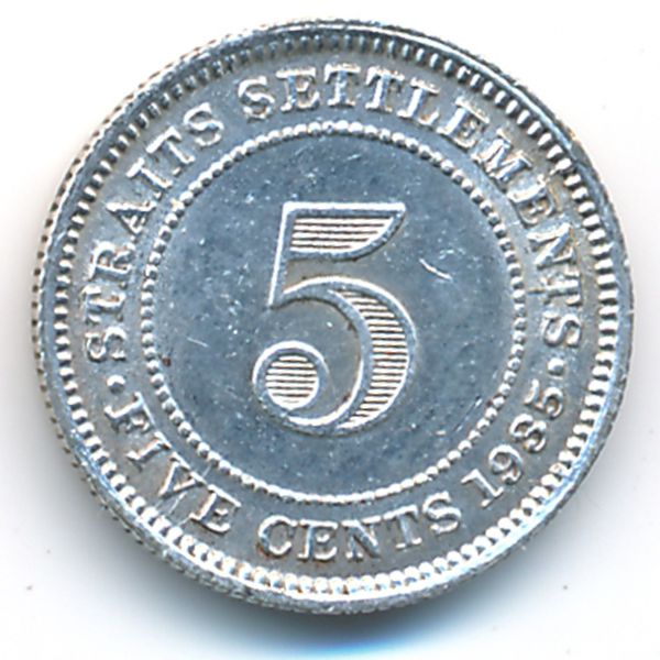 Стрейтс-Сетлментс, 5 центов (1935 г.)