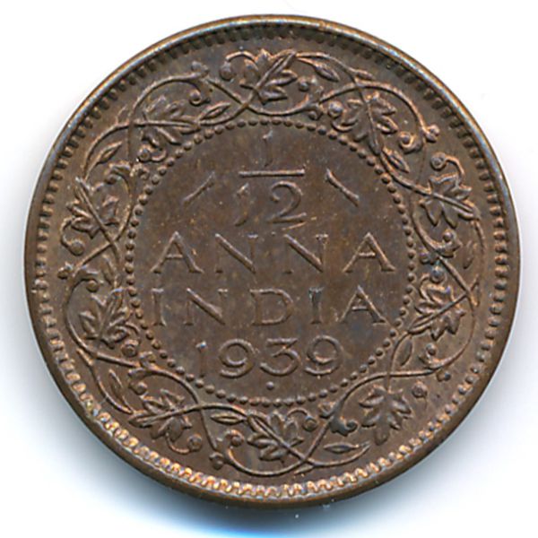 Британская Индия, 1/12 анны (1939 г.)