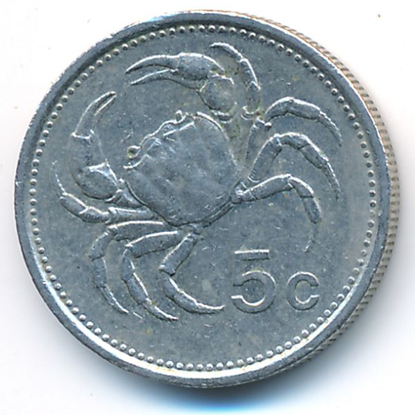 Мальта, 5 центов (1986 г.)