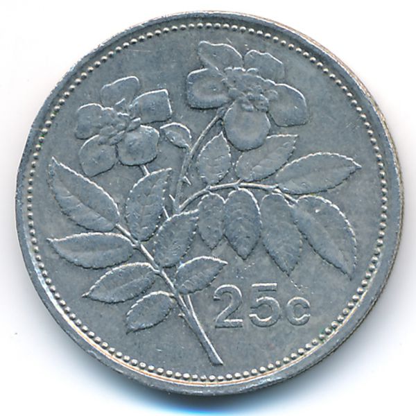 Мальта, 25 центов (1986 г.)