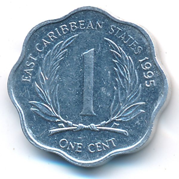 Восточные Карибы, 1 цент (1995 г.)