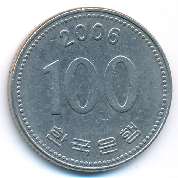 Южная Корея, 100 вон (2006 г.)