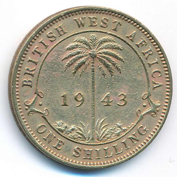 Британская Западная Африка, 1 шиллинг (1943 г.)