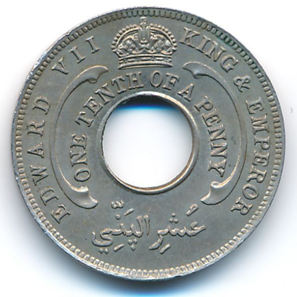 Британская Западная Африка, 1/10 пенни (1908 г.)