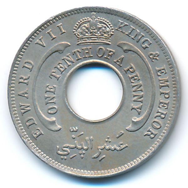 Британская Западная Африка, 1/10 пенни (1908 г.)