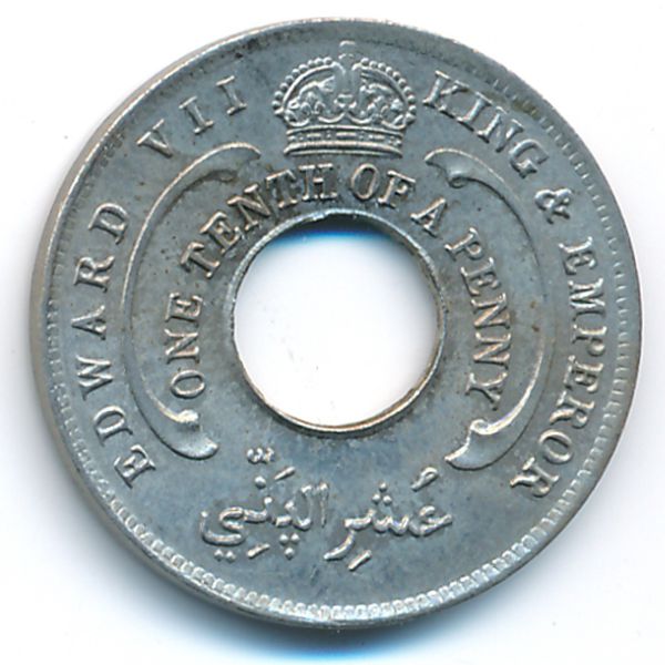 Британская Западная Африка, 1/10 пенни (1908 г.)