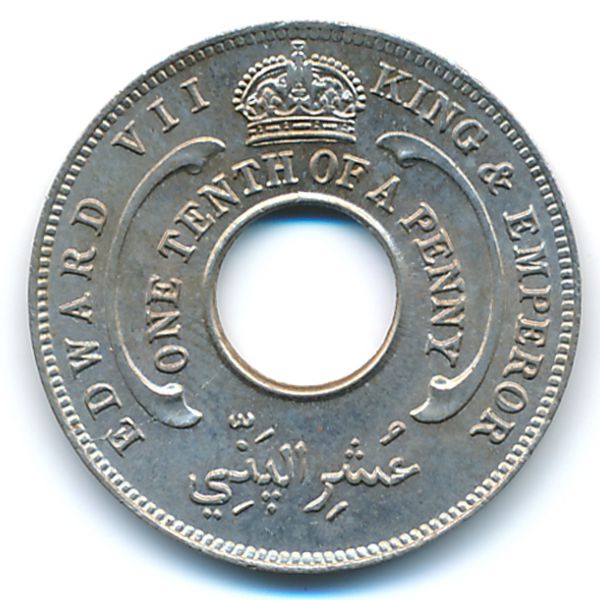 Британская Западная Африка, 1/10 пенни (1909 г.)