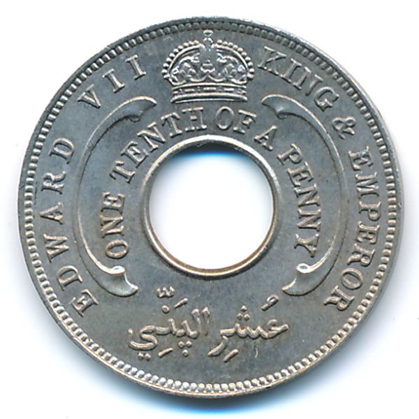 Британская Западная Африка, 1/10 пенни (1909 г.)