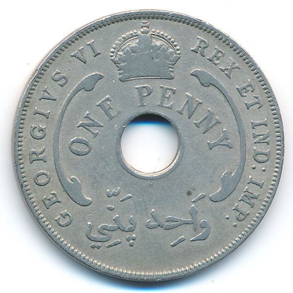 Британская Западная Африка, 1 пенни (1943 г.)