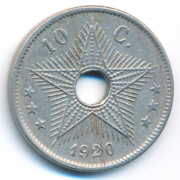 Бельгийское Конго, 10 сентим (1920 г.)