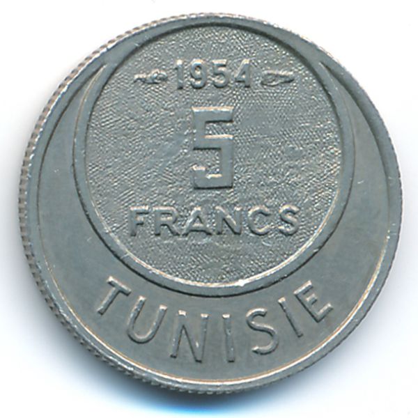 Тунис, 5 франков (1954 г.)
