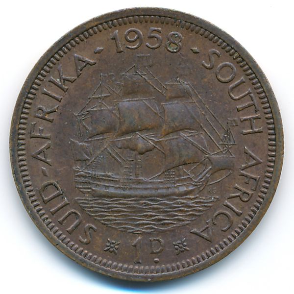 ЮАР, 1 пенни (1958 г.)