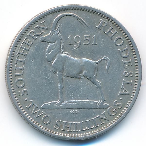 Южная Родезия, 2 шиллинга (1951 г.)