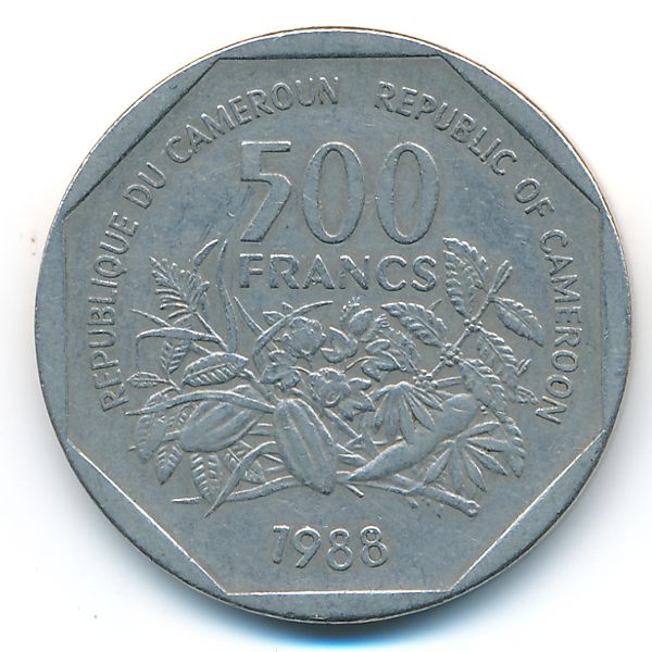 Камерун, 500 франков (1988 г.)
