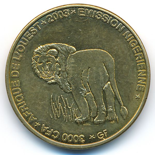 Нигер., 3000 франков КФА (2003 г.)