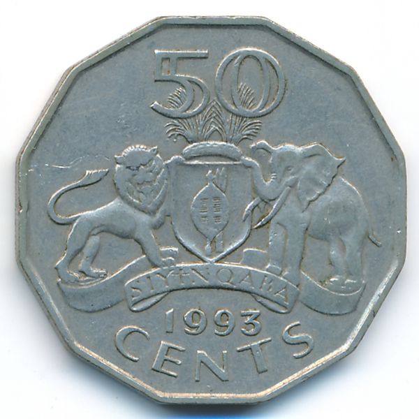 Свазиленд, 50 центов (1993 г.)