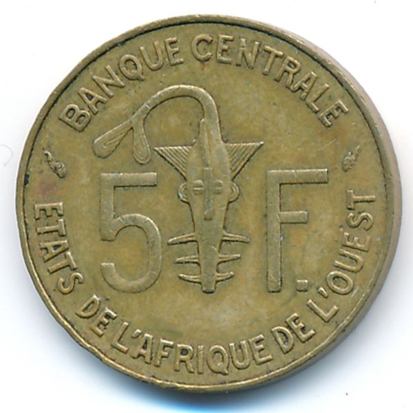 Западная Африка, 5 франков (1976 г.)