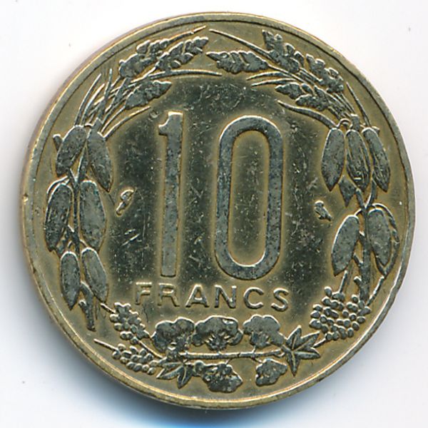 Экваториальные Африканские Штаты, 10 франков (1965 г.)