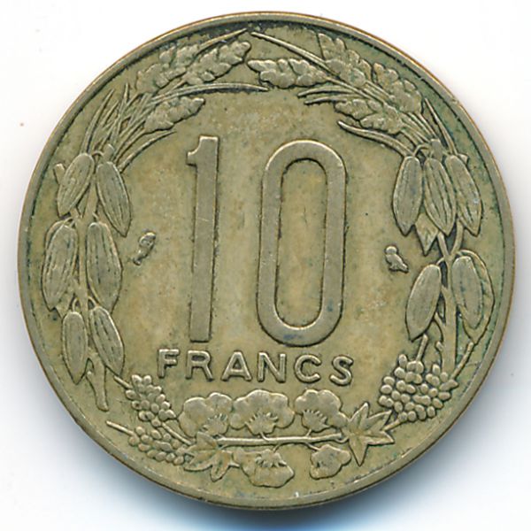 Экваториальные Африканские Штаты, 10 франков (1969 г.)