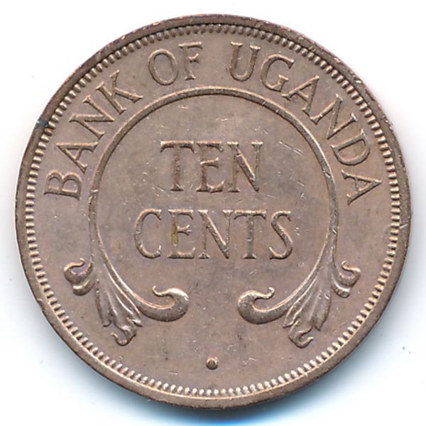 Уганда, 10 центов (1968 г.)