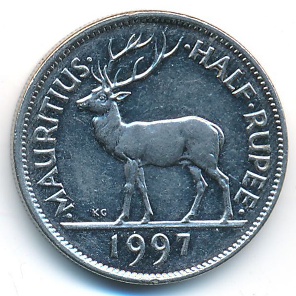 Маврикий, 1/2 рупии (1997 г.)