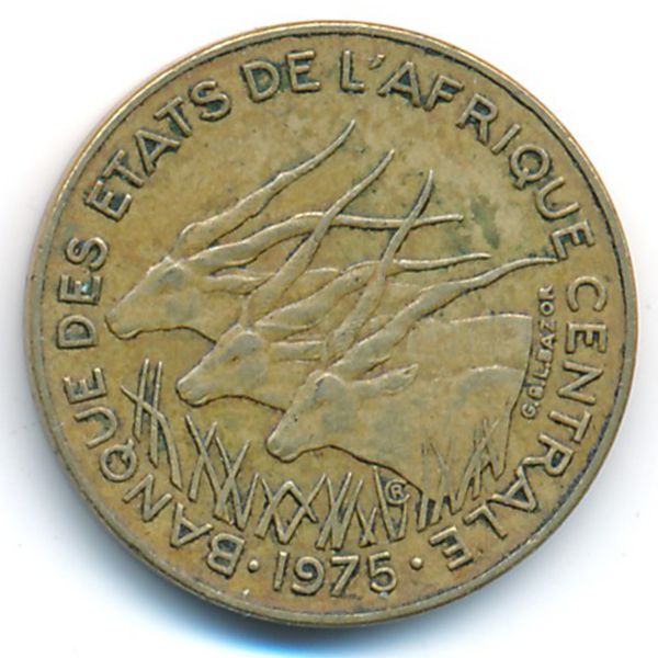 Центральная Африка, 5 франков (1975 г.)