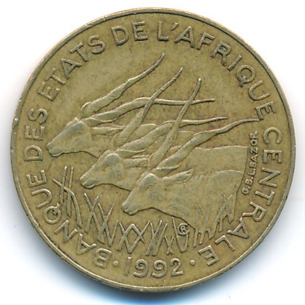 Центральная Африка, 10 франков (1992 г.)