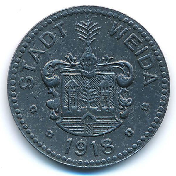 Вайда., 50 пфеннигов (1918 г.)