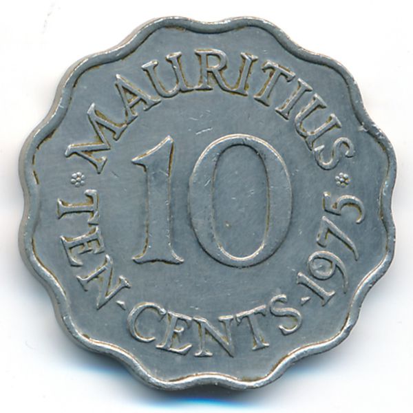 Маврикий, 10 центов (1975 г.)