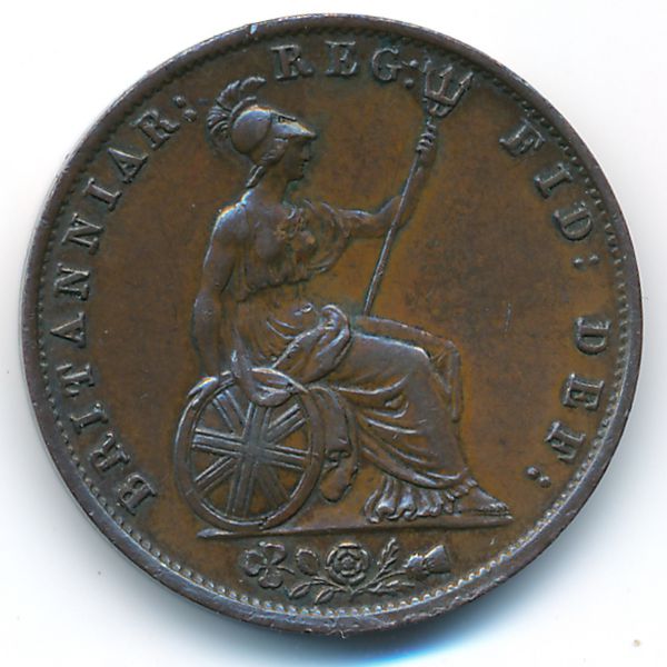 Великобритания, 1/2 пенни (1853 г.)