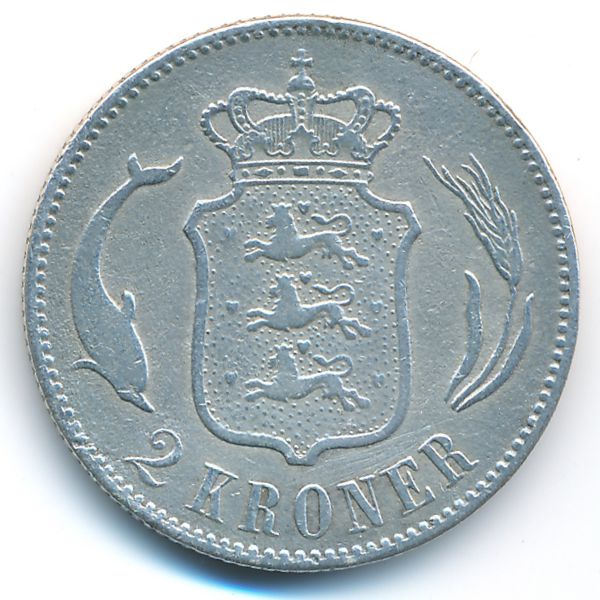 Дания, 2 кроны (1875 г.)