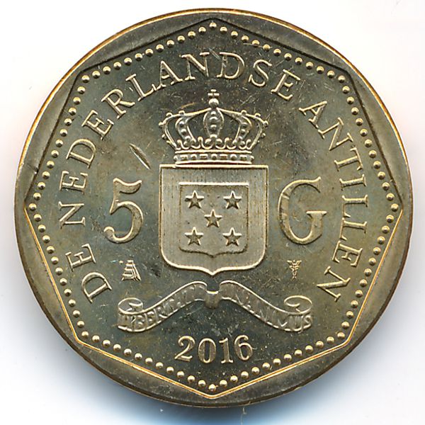 Антильские острова, 5 гульденов (2016 г.)