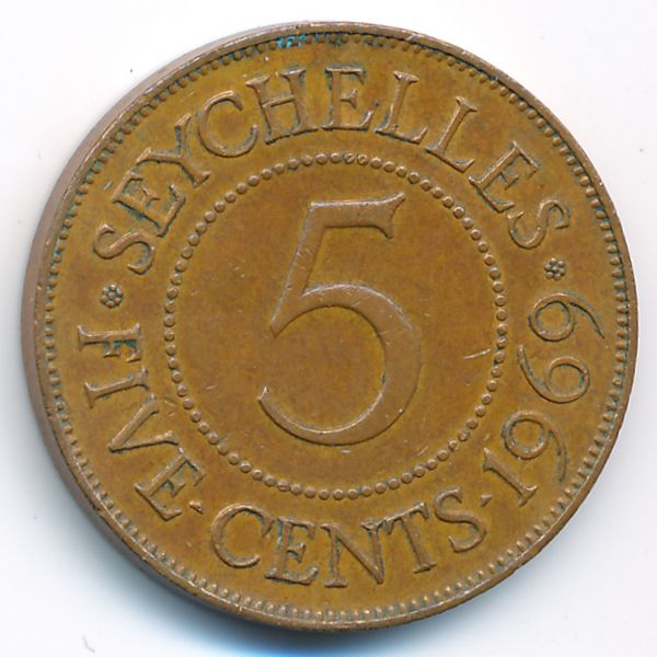 Сейшелы, 5 центов (1969 г.)
