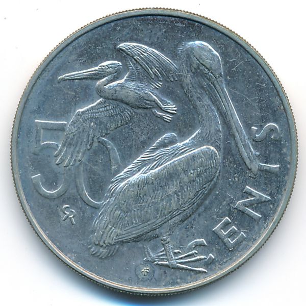 Виргинские острова, 50 центов (1980 г.)
