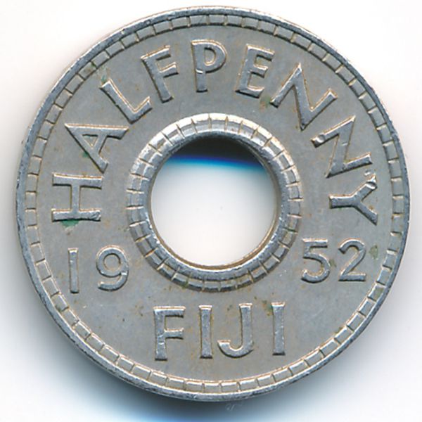 Фиджи, 1/2 пенни (1952 г.)