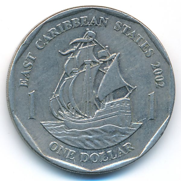 Восточные Карибы, 1 доллар (2002 г.)