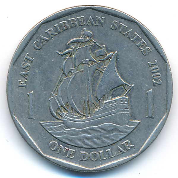 Восточные Карибы, 1 доллар (2002 г.)
