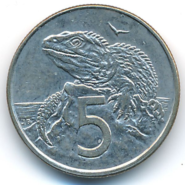 Новая Зеландия, 5 центов (1989 г.)