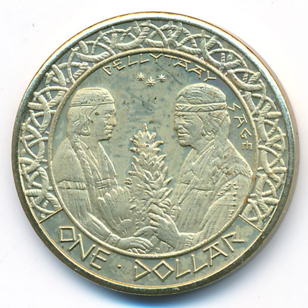 Индейская резервация Санта-Изабел., 1 доллар (2012 г.)