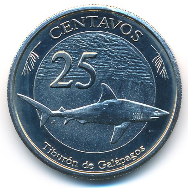 Галапагосские острова., 25 сентаво (2008 г.)