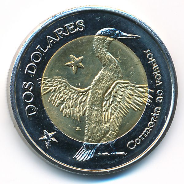 Галапагосские острова., 2 долара (2008 г.)