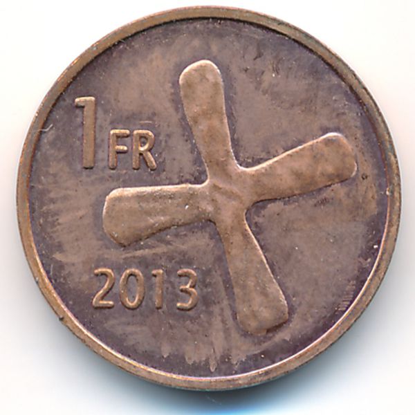 Катанга., 1 франк (2013 г.)