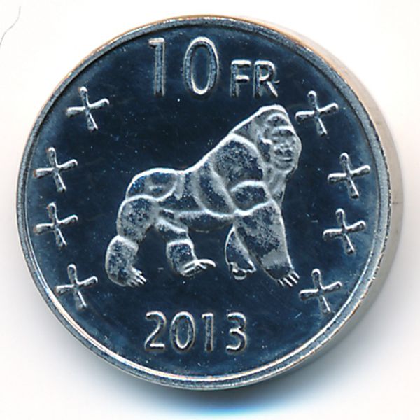 Катанга., 10 франков (2013 г.)