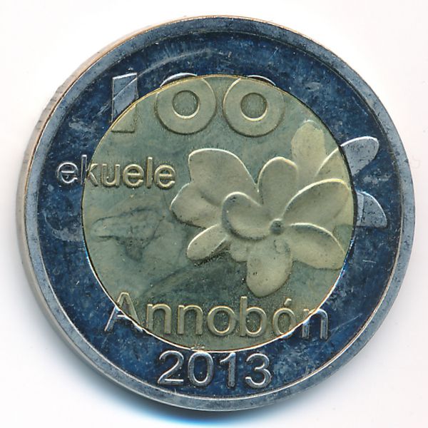 Остров Аннобон., 100 экуэле (2013 г.)